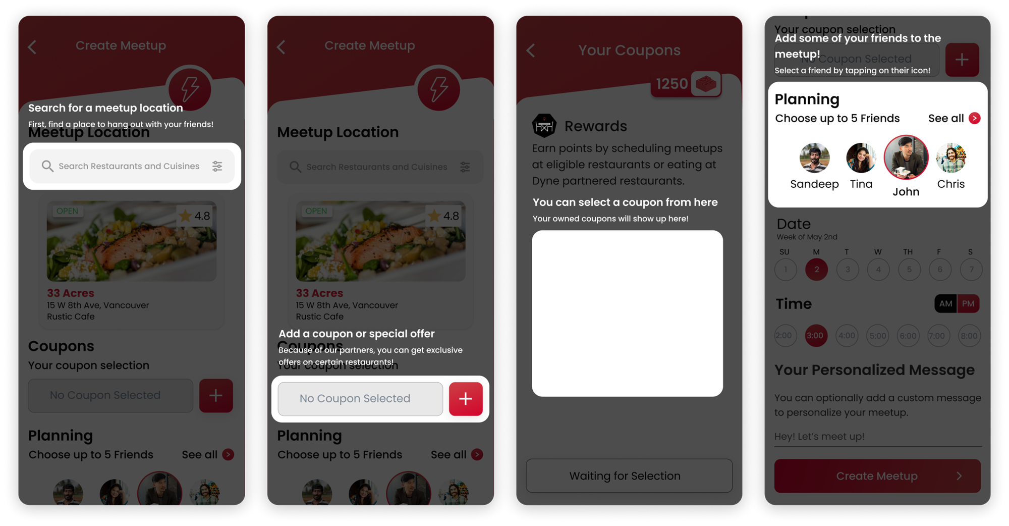 One-time tooltips guiding first-run users through the original flow